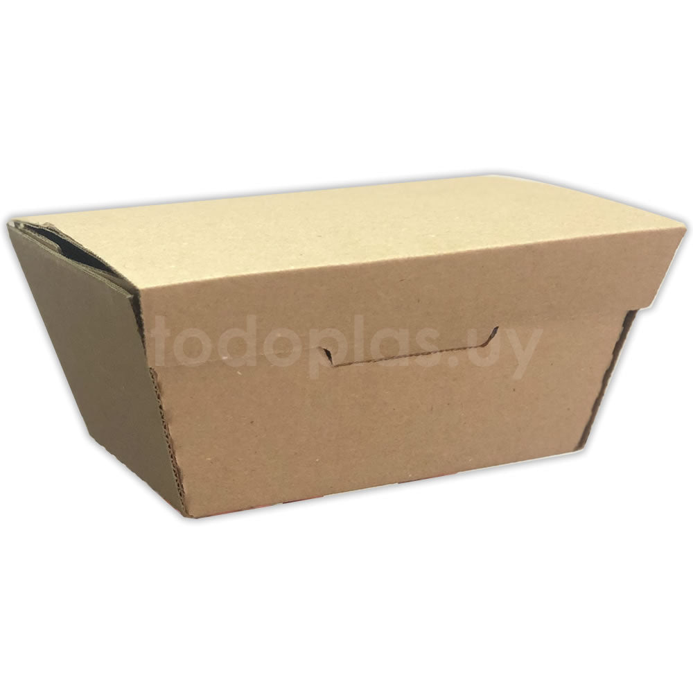 Caja petaca sin tapa carton marron 14 x 9 x 8 cm -  –