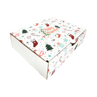 Caja blanca navideña #2 - 2 medidas - Pack x25