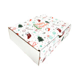 Caja blanca navideña #2 - 2 medidas - Pack x25