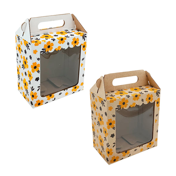 Mini Maletín - Diseño Flores #2 - 16x17x19.5 cm - Pack x5