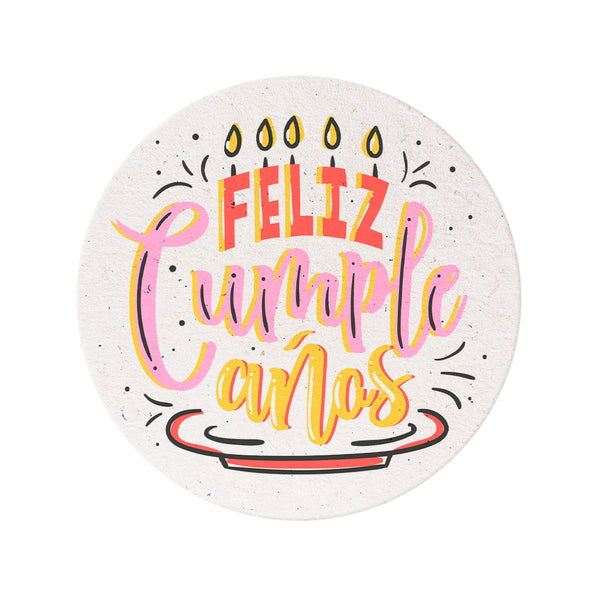 Posavasos Feliz Cumple #6 - Pack x20
