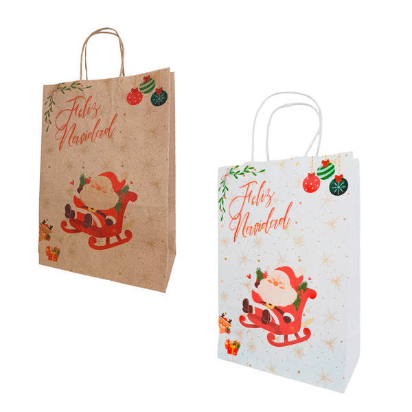 Bolsa Papel con diseño Navidad #6 - Pack x25