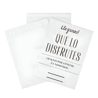 Bolsa envios ecommerce con FRASE y cierre adhesivo 30x40cm