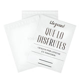 Bolsa envios ecommerce con FRASE y cierre adhesivo 30x40cm