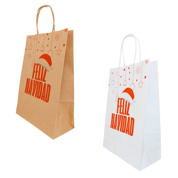 Bolsa Papel con diseño Navidad #4 - Pack x25