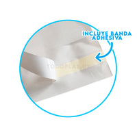 Bolsa envios ecommerce con FRASE y cierre adhesivo 30x40cm
