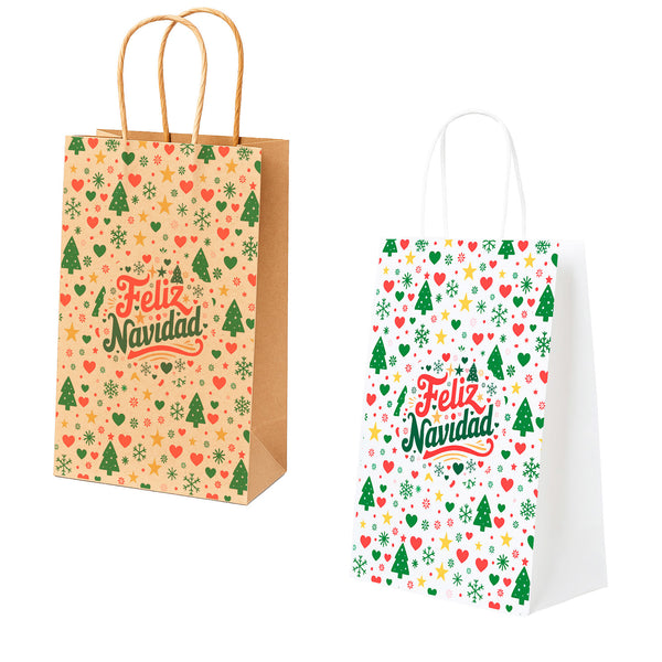 Bolsa Papel con diseño Navidad #1 - Pack x25
