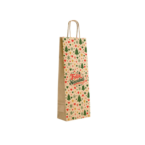 Bolsa para vino 15x35 (8 FUELLE) - Navidad #1 - Pack x20