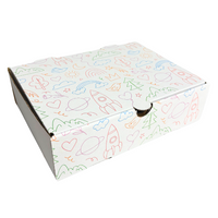 Caja INFANTIL microcorrugada Blanca 24x18x6,5 cm - Pack x25
