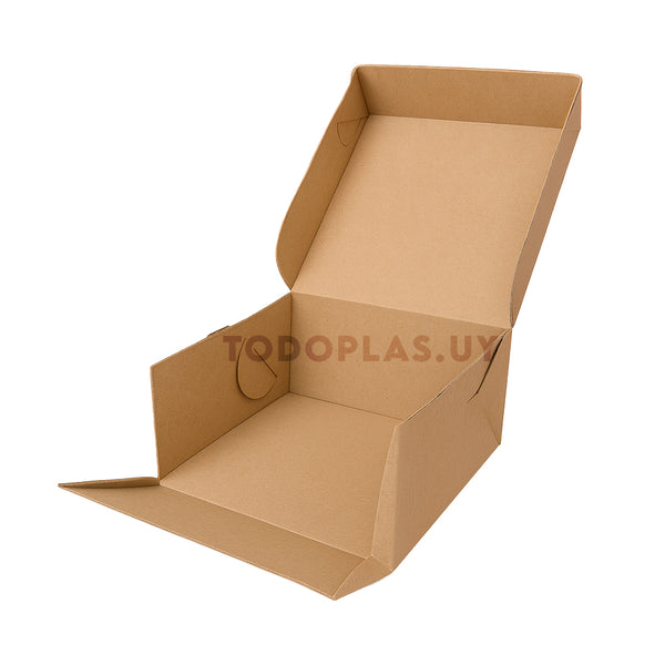 Caja ROMY microcorrugada marrón - 22x22x12 cm