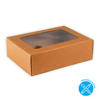 Caja DONNA microcorrugada marrón 26x17.5x9cm
