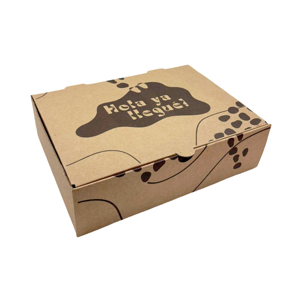 Caja Marrón Emprendedor #1 - Hola Ya Llegué -  28x20x8cm - Pack x10