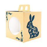 Caja con visor y soporte para huevo - PASCUAS #1 - 13x13x14cm - pack x 5