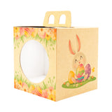 Caja con visor y soporte para huevo - PASCUAS #2 - 13x13x14cm - pack x 5