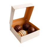 Caja blanca con visor 12x12x4cm