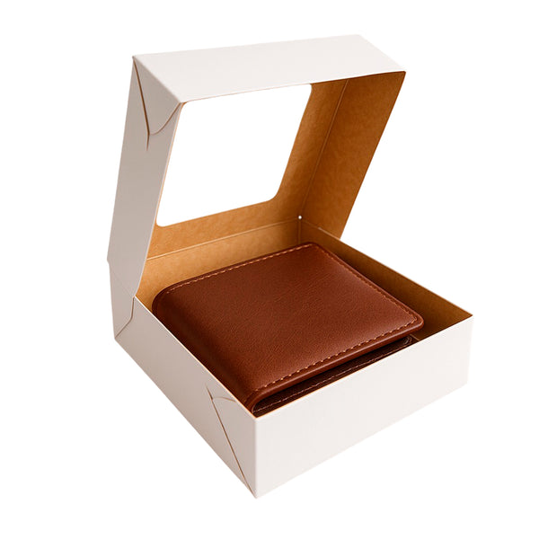 Caja blanca con visor 12x12x4cm