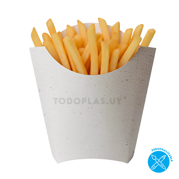 Estuche papas fritas cartón reciclado  - Pack x50