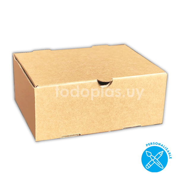 Caja delivery chivito chica marrón - 21x14x8cm