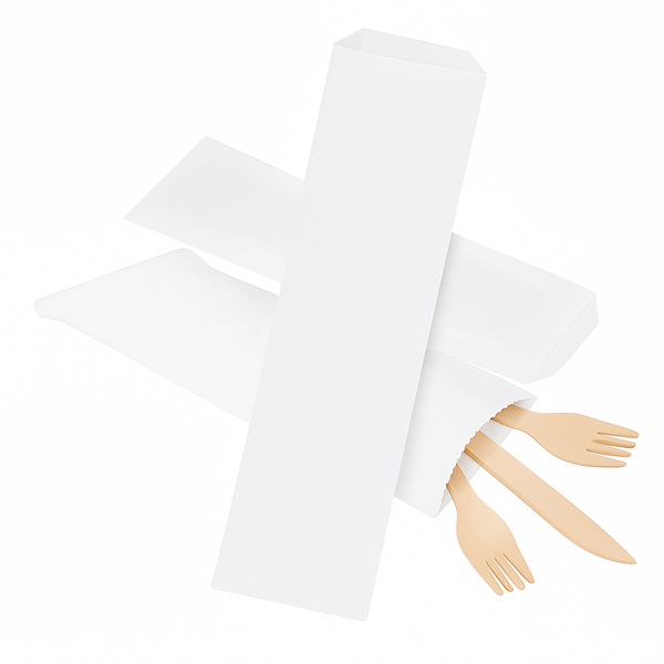 Papel kraft mediana blanca | 8x23 cm - Pack x1000
