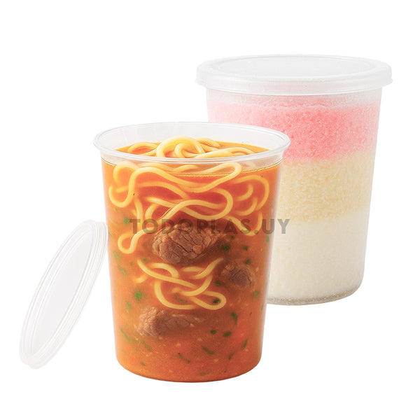 Pote PP DARNEL redondo con tapa 1000ml - Pack x25