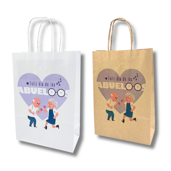Bolsa Papel Día Del Abuelo #1 - 4 medidas - Pack x20