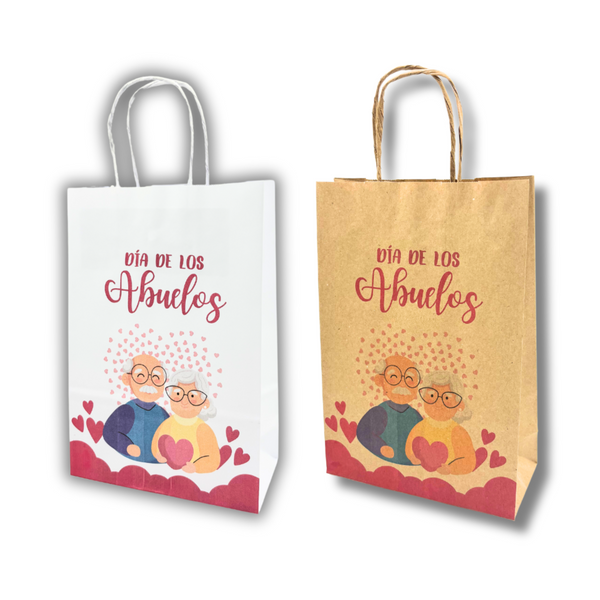 Bolsa Papel Día Del Abuelo #2 - 4 medidas - Pack x20