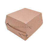 Caja de cartulina marrón para hamburgesa | 12 x 12 x 8 cm