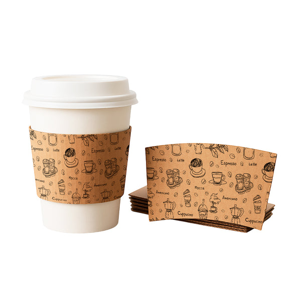 Faja de cartón para vaso de café - Diseño #4 - Pack x50