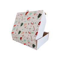 Caja blanca navideña #1 - 24x18x6,5 cm - Pack x25