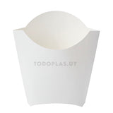 Estuche papas fritas blanco  - Pack x50