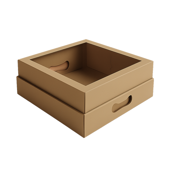 Caja DESAYUNO microcorrugada marrón - 2 medidas