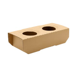 Porta vasos de cartón microcorrugado con 2 orificios