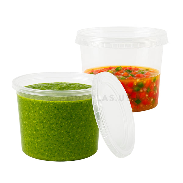 Pote con tapa 140/200/250/350/500ml - TOTALPLAST - Pack x24