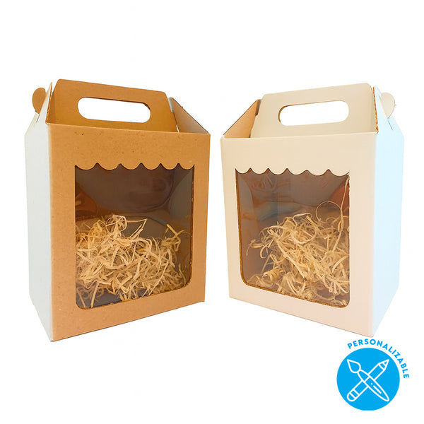 Caja MINI MALETIN microcorrugada - 16x17x9.5 cm