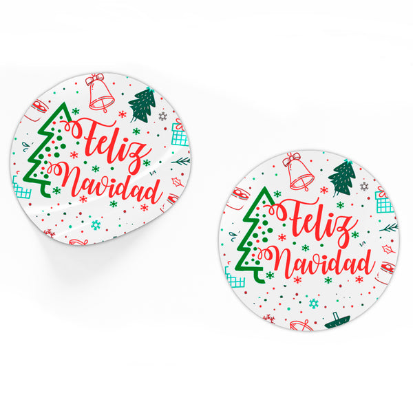 Adhesivos de Papel Navidad #2 - 4cm - pack x5