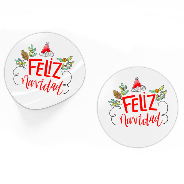 Adhesivos de Papel Navidad #3 - 4cm - pack x5