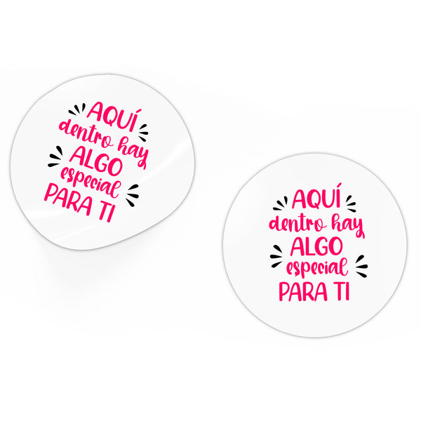 Adhesivos de Papel "Algo especial para ti" - 4cm - pack x10