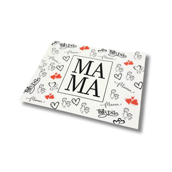Hojas papel sulfito - MAMÁ - 25X33 cm