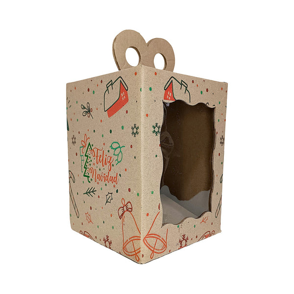 Caja Pan Dulce Con Visor #2 - 14.5x14,5x19 cm