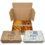 Caja picada Mundialista - 4 divisiones - 28x20x8 cm - Pack x 10