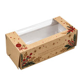 Caja de budín navideña con visor - 20x8x7,5cm - Pack x 10