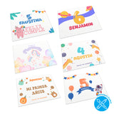 Manteles Individuales Para Cumpleaños Infantiles - Nombre y Número Personalizado - Pack x20