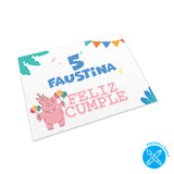 Manteles Individuales Para Cumpleaños Infantiles - Nombre y Número Personalizado - Pack x20