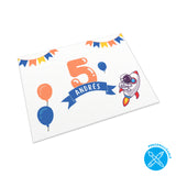 Manteles Individuales Para Cumpleaños Infantiles - Nombre y Número Personalizado - Pack x20