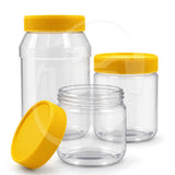 Pote cristal PVC para miel con tapa rosca 250/500/1000 grs