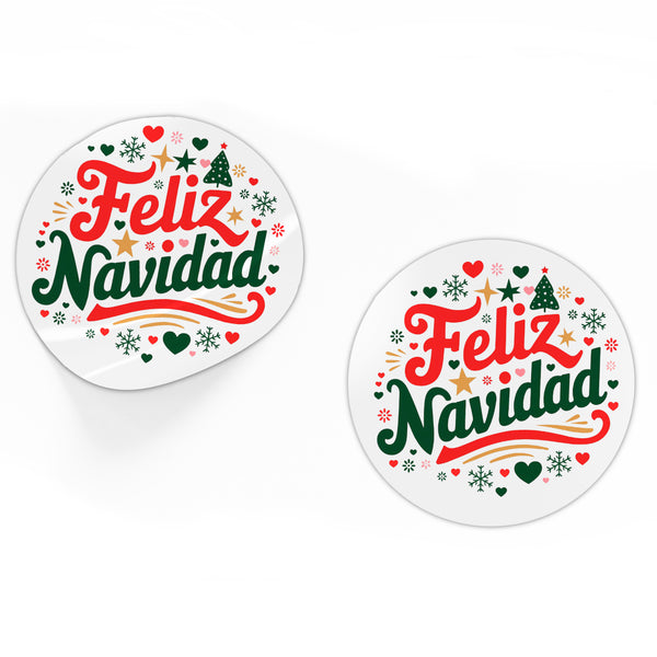 Adhesivos de Papel Navidad #1 - 4cm - pack x5