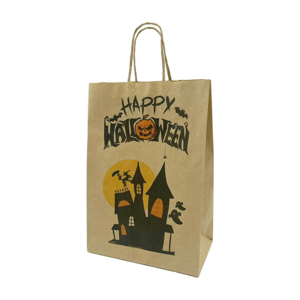 Bolsa Papel kraft con diseño Happy Halloween - 2 medidas - Pack x20