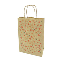 Bolsa Papel kraft con diseño corazones - 3 medidas - Pack x20