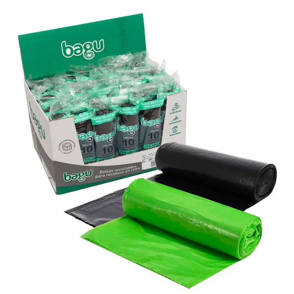 Bolsas para residuos en rollo BAGU - 50x55/70x100  - Rollo x10