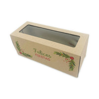 Caja BUDÍN diseño felices fiestas - 24x9.5x10 cm